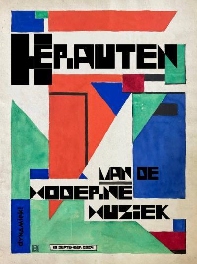 Affiche herauten van de moderne muziek